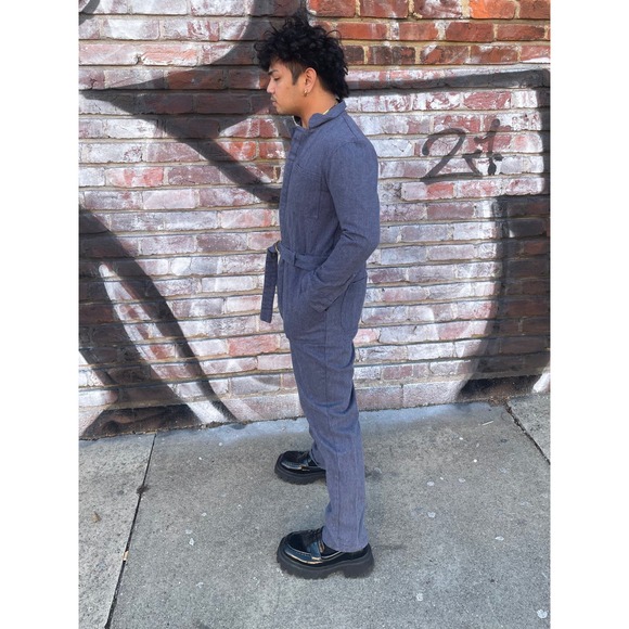 Tribe Alive Denim Jumpsuit Size Small - Picture 2 of 9